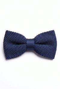 Nœud papillon tricoté bleu marine pour homme