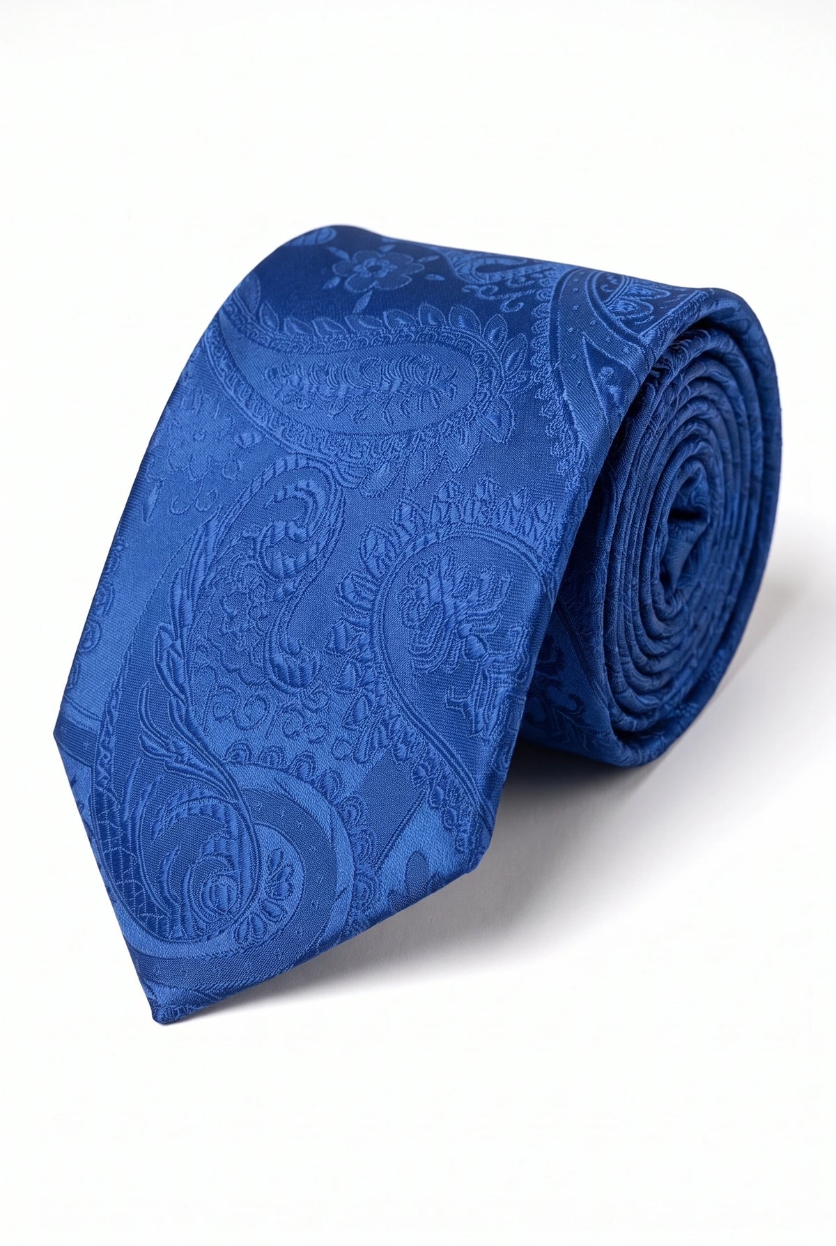 Coffret cadeau cravate bleu marine à motif cachemire pour homme
