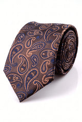 Cravate homme bleu marine à motif cachemire
