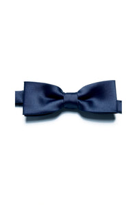 Nœud papillon en satin bleu marine pour homme