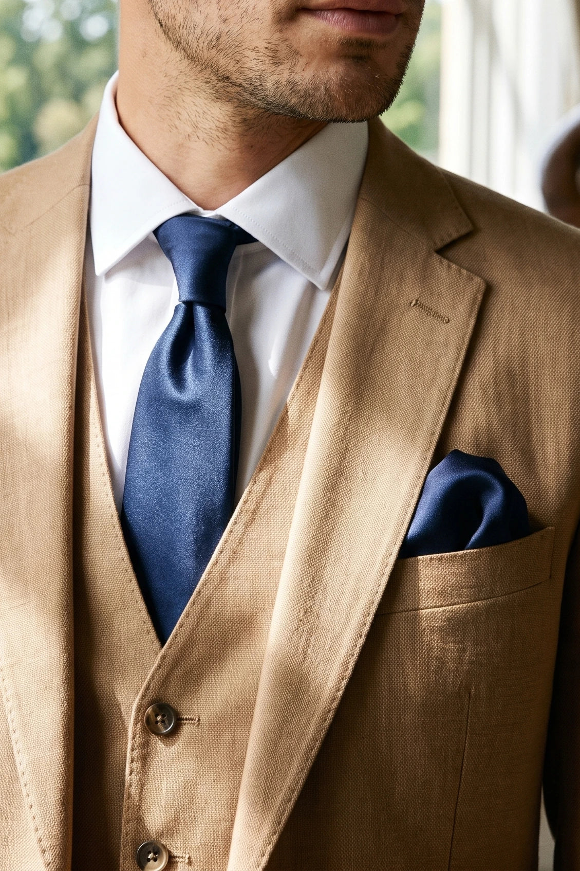 Ensemble cravate marine pour homme