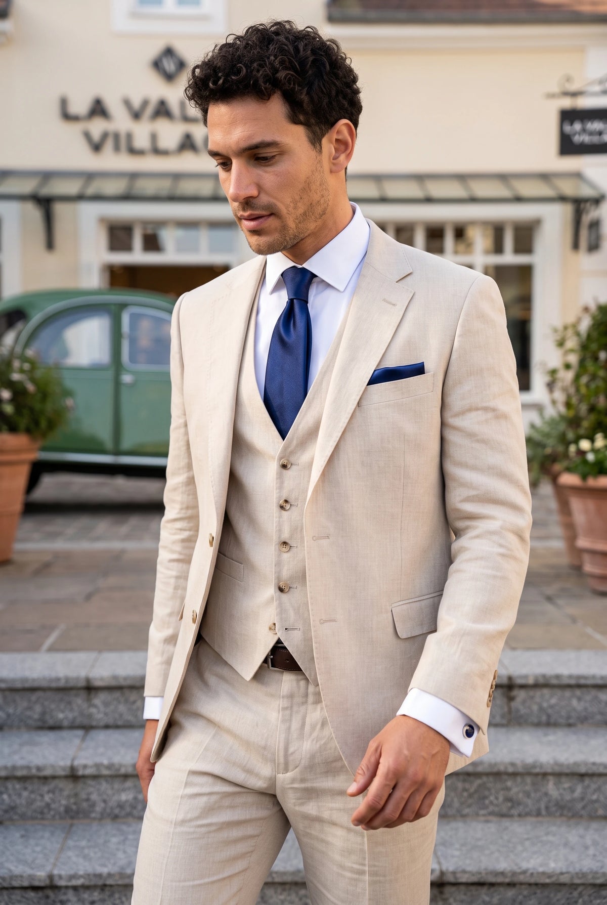 Ensemble cravate marine pour homme
