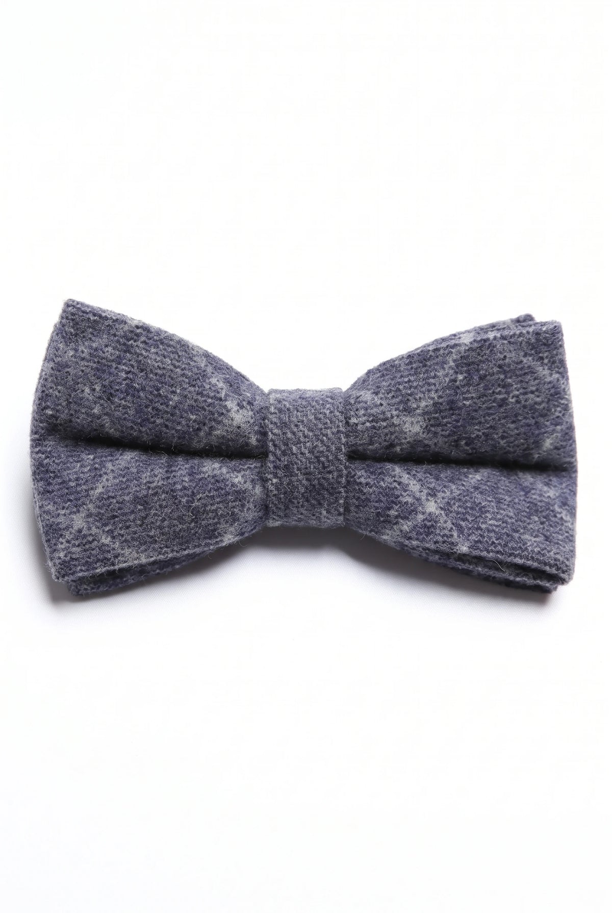 Nœud papillon en tweed bleu marine pour homme