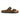 Sandales pantoufles pour hommes en cuir vert olive avec semelle intérieure amovible
