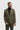 Blazer en tweed vert olive à chevrons pour homme