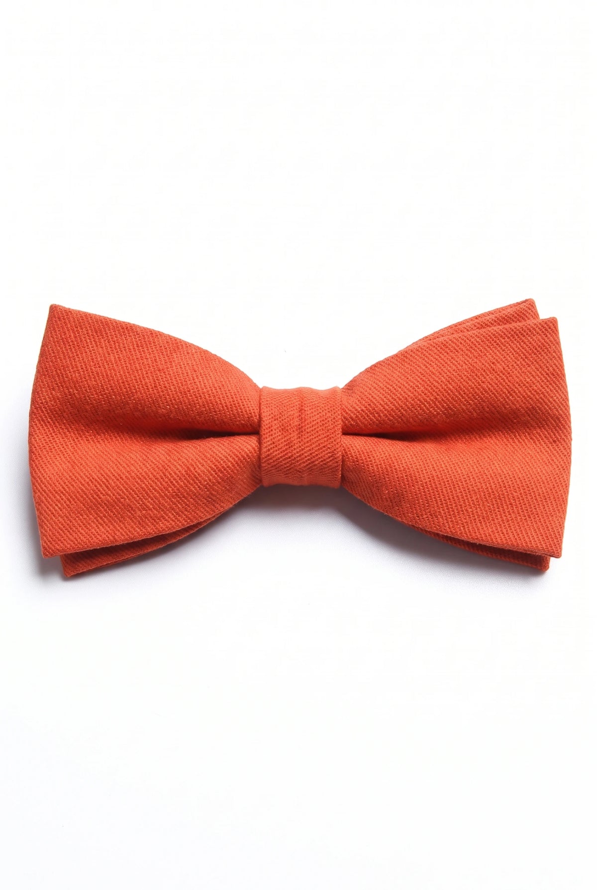 Nœud papillon orange double épaisseur pour homme