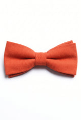 Nœud papillon orange double épaisseur pour homme