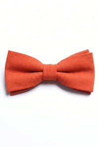 Nœud papillon orange double épaisseur pour homme