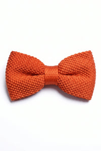 Nœud papillon orange tricoté pour homme
