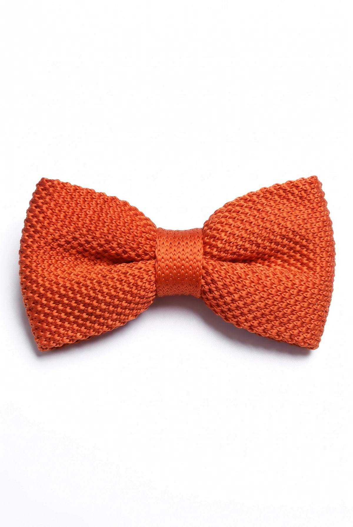 Nœud papillon orange tricoté pour homme