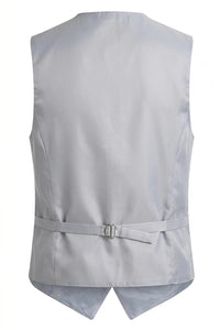 Ensemble trois pièces pour homme à motif cachemire floral : nœud papillon, mouchoir et gilet - Gris