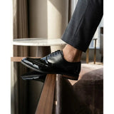 Chaussures Oxford à bout golf en cuir PU verni pour hommes