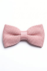 Nœud papillon rose tricoté pour homme