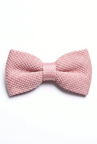 Nœud papillon rose tricoté pour homme