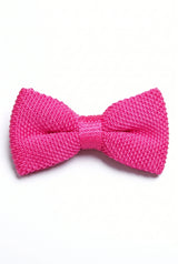 Nœud papillon rose tricoté pour homme