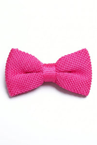 Nœud papillon rose tricoté pour homme