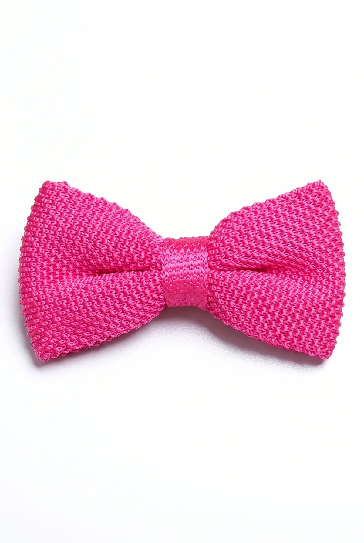 Nœud papillon rose tricoté pour homme