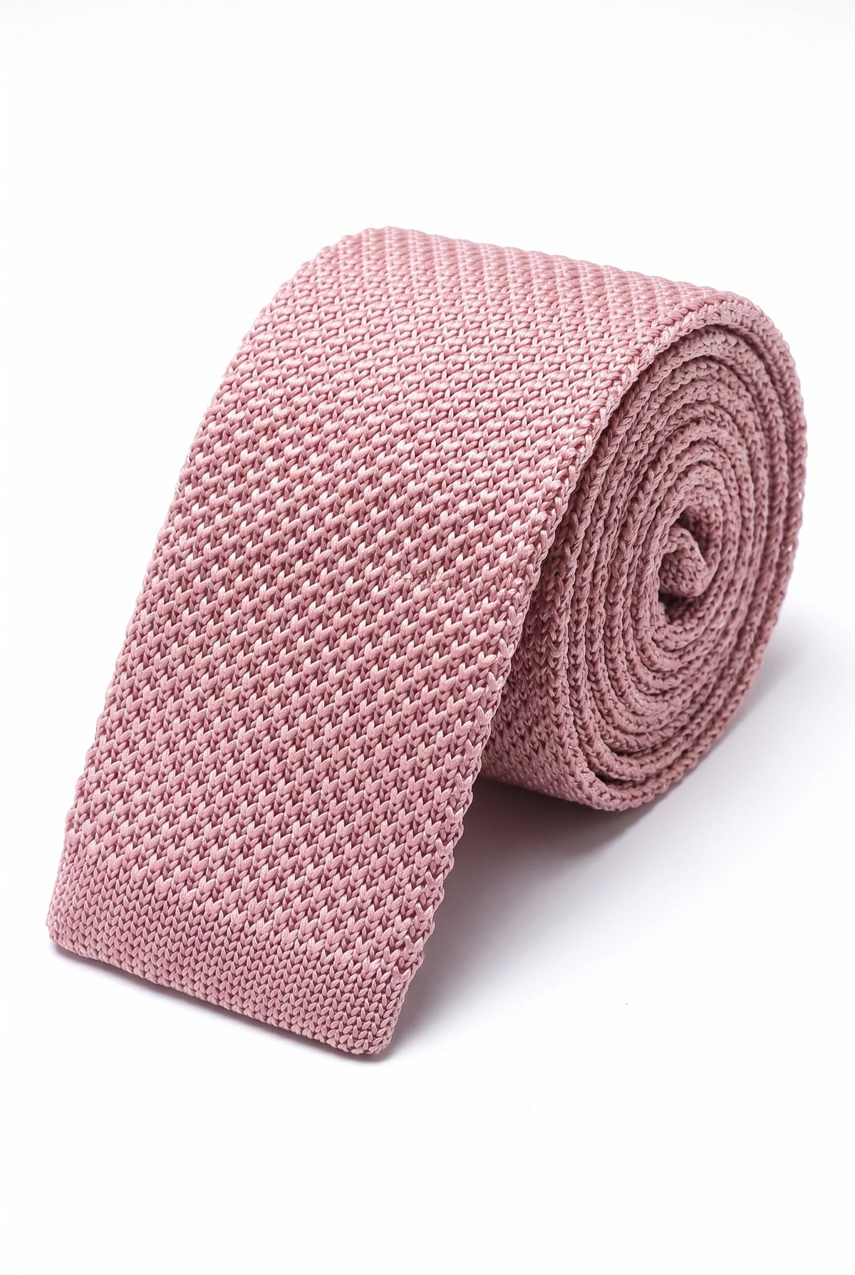Cravate rose tricotée pour homme