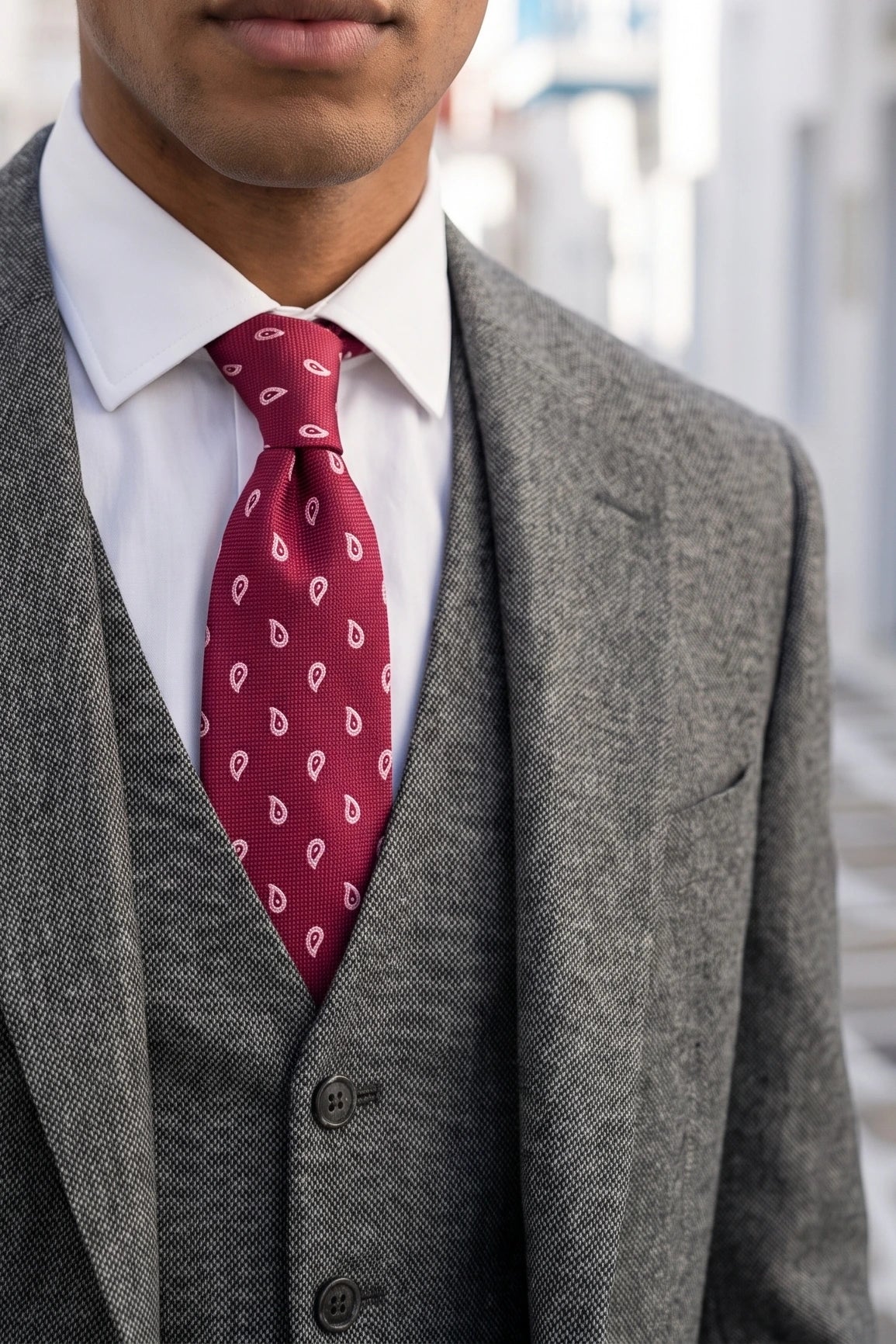 Cravate rose à motifs pour homme