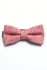 Nœud papillon en tweed rose pour homme