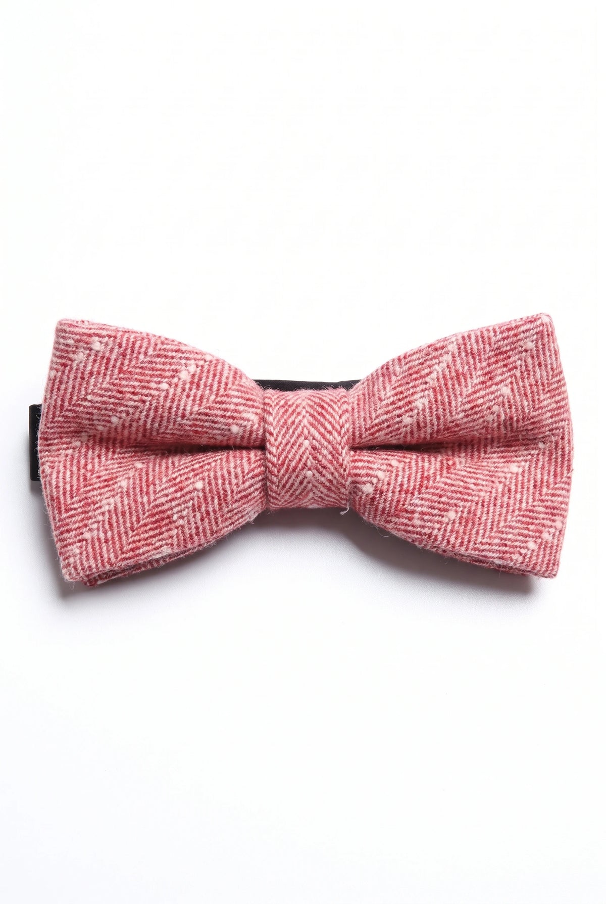 Nœud papillon en tweed rose pour homme