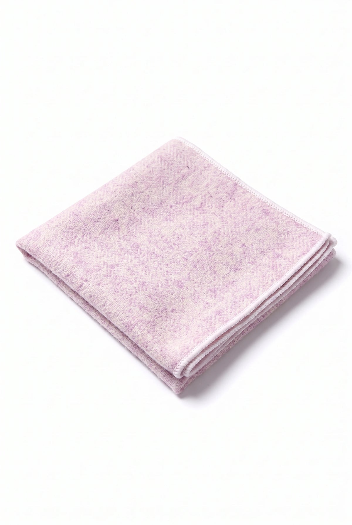 Pochette de costume pour homme en tweed rose mélangé laine