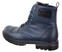 Mens PU Leather Zipped Ankle Boots