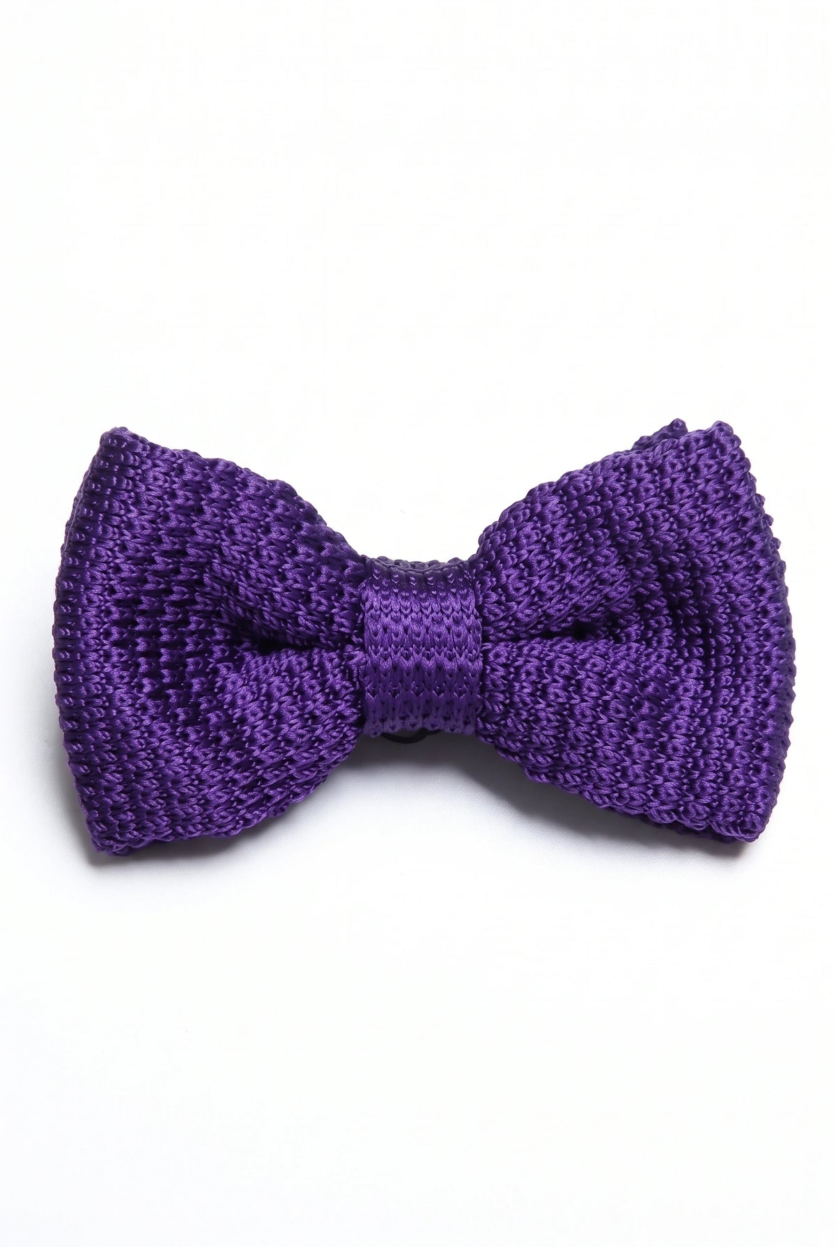 Nœud papillon violet tricoté pour homme