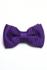 Nœud papillon violet tricoté pour homme