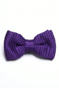 Nœud papillon violet tricoté pour homme