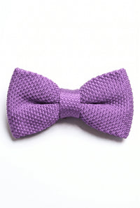 Nœud papillon violet tricoté pour homme