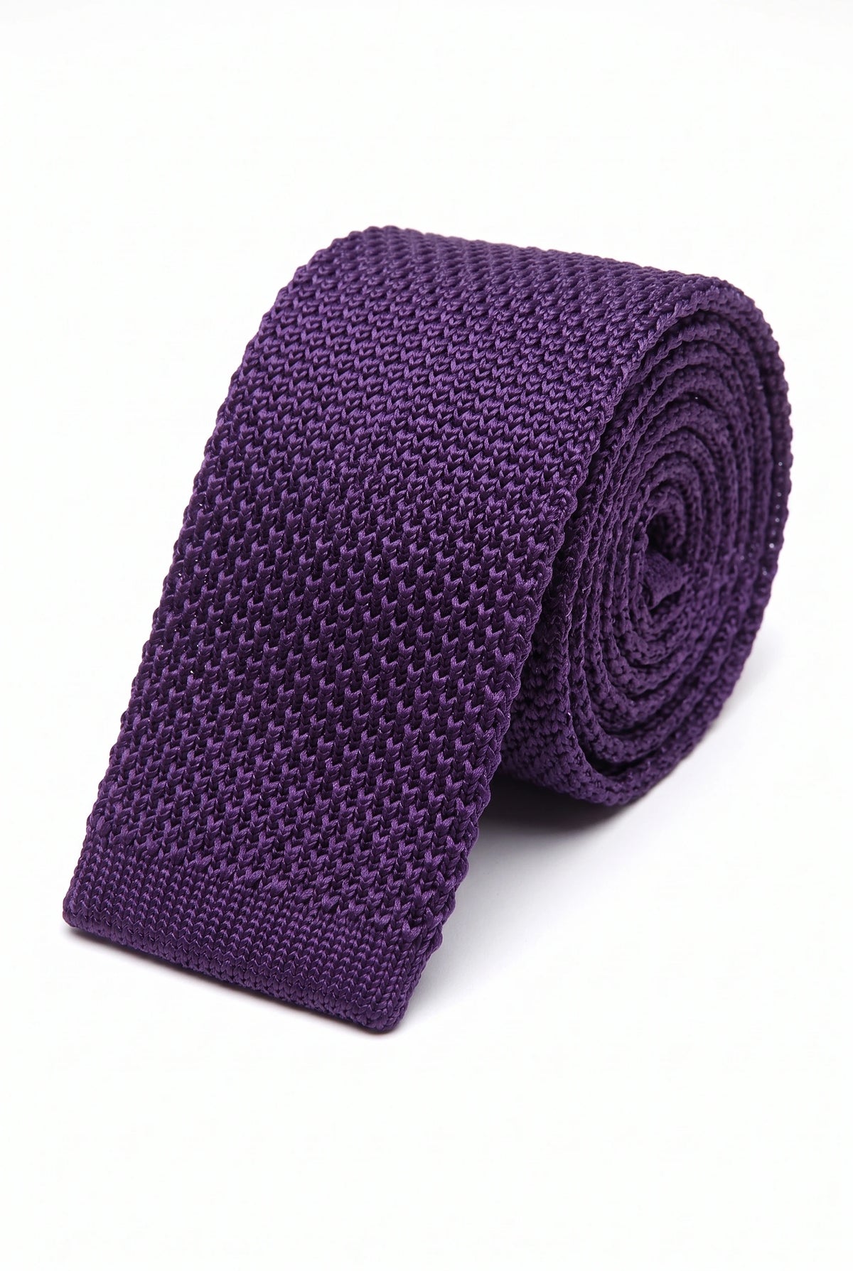 Cravate tricotée violette pour homme