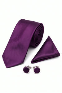 Ensemble de cravates violettes pour hommes