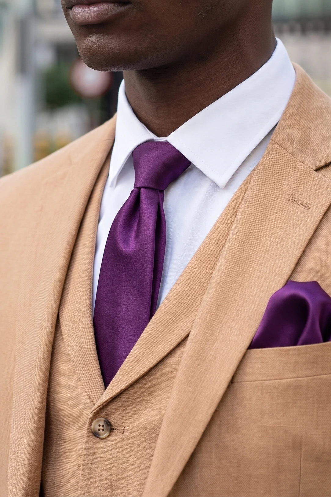Ensemble de cravates violettes pour hommes