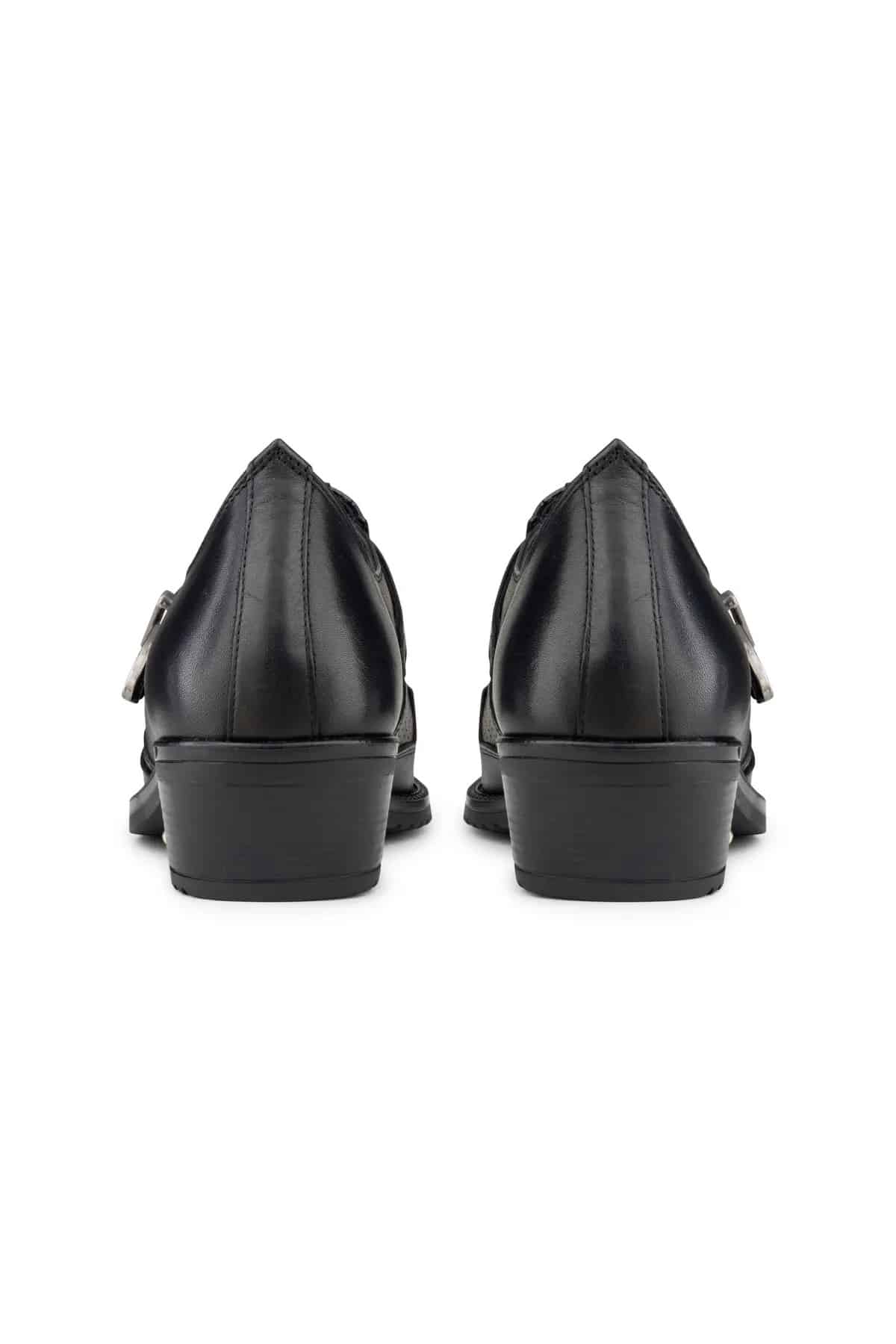 Mens Real Leather Riding Shoes with Buckle