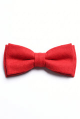 Nœud papillon en tweed rouge pour homme