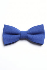 Nœud papillon double épaisseur bleu roi pour homme