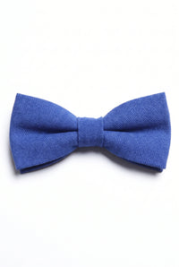 Nœud papillon double épaisseur bleu roi pour homme