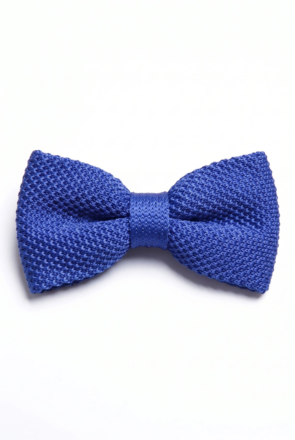 Nœud papillon tricoté bleu roi pour homme