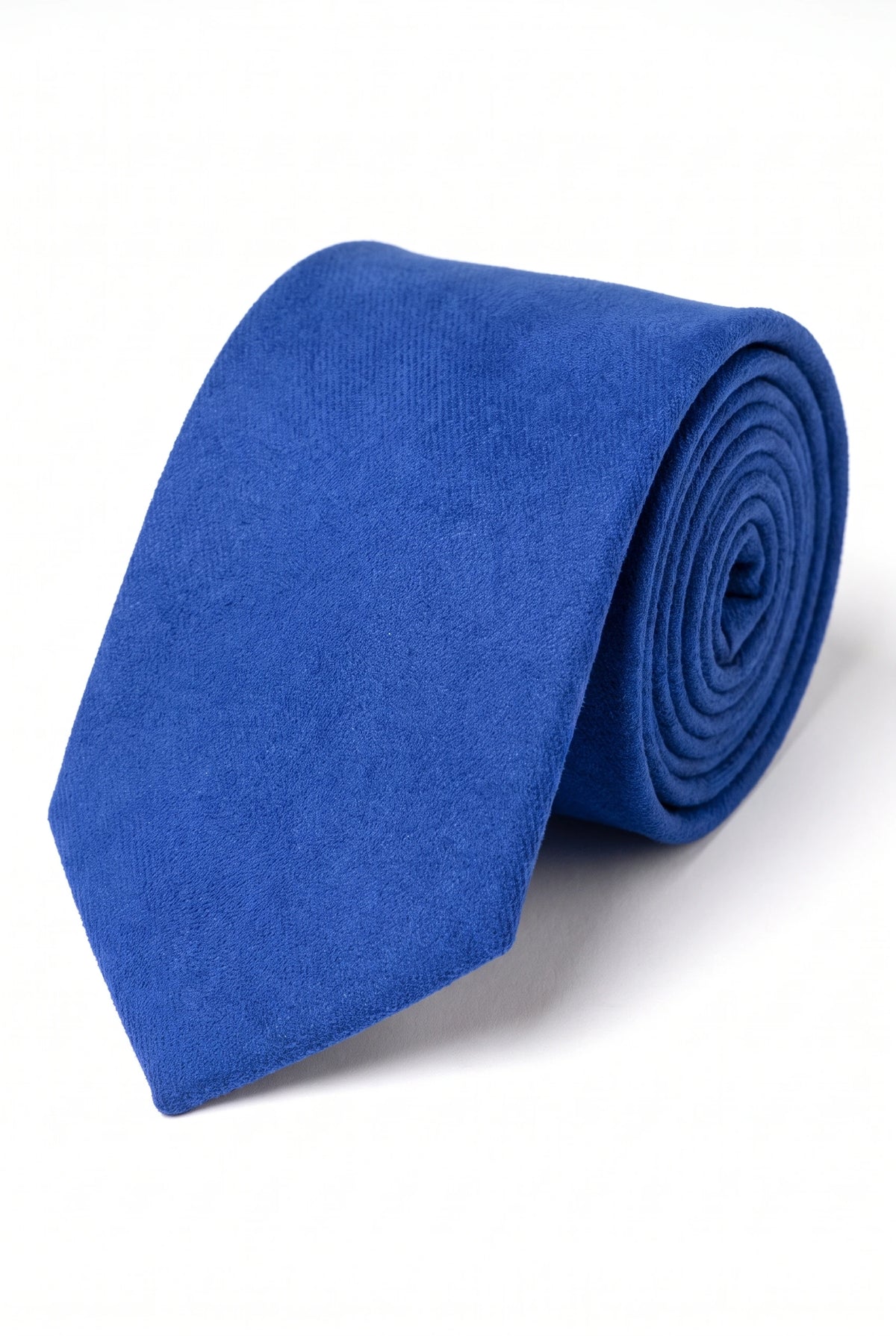 Cravate pour homme bleu roi en daim