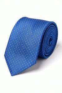 Cravate tissée texturée bleu roi pour homme