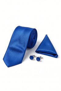Ensemble de cravates bleu roi pour homme