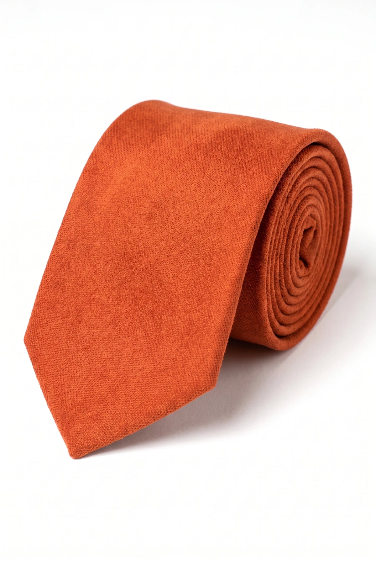 Cravate pour homme en daim rouille