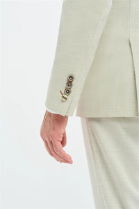 Blazer vert sauge pour homme, coupe ajustée