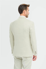 Blazer vert sauge pour homme, coupe ajustée