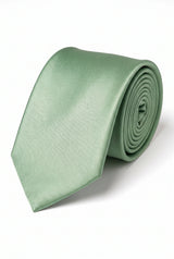 Ensemble de cravate vert sauge pour homme