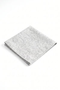 Pochette de costume pour homme en tweed argenté mélangé laine
