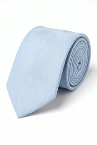 Cravate pour homme bleu ciel en daim