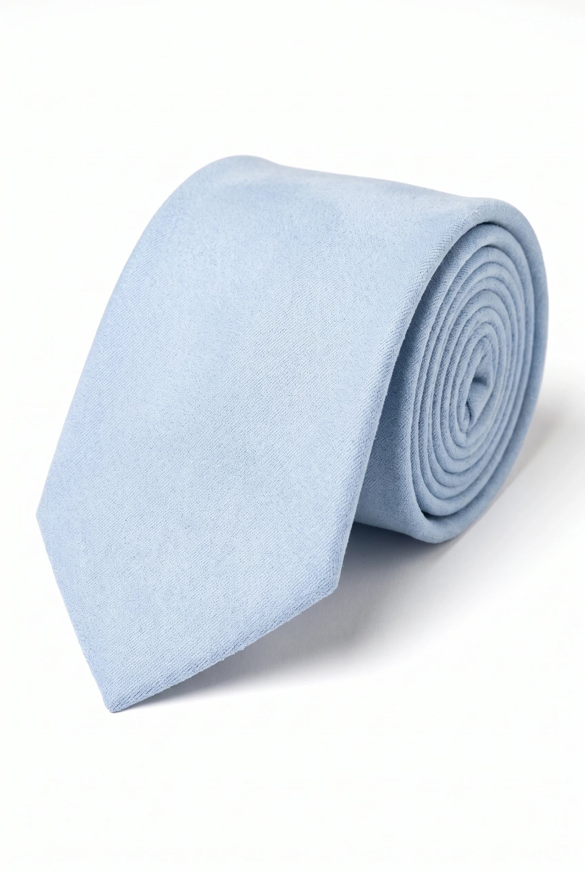 Cravate pour homme bleu ciel en daim