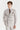 Blazer croisé pour homme en tissu œil-de-perdrix couleur pierre